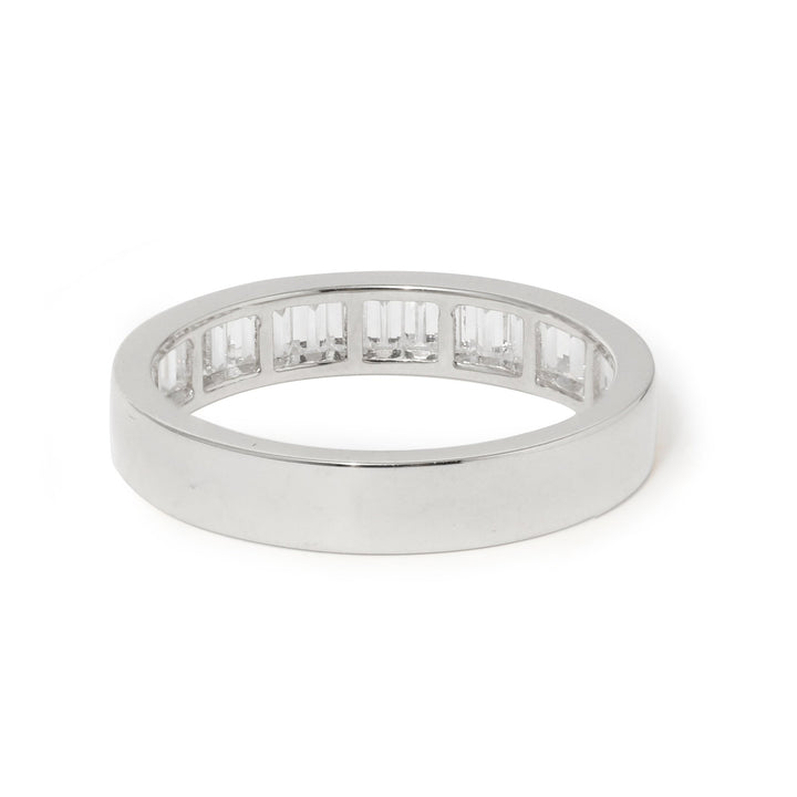 Baguette - Cut Lab Diamond Half Eternity Band with Channel Setting - FIORESE JEWELRY
