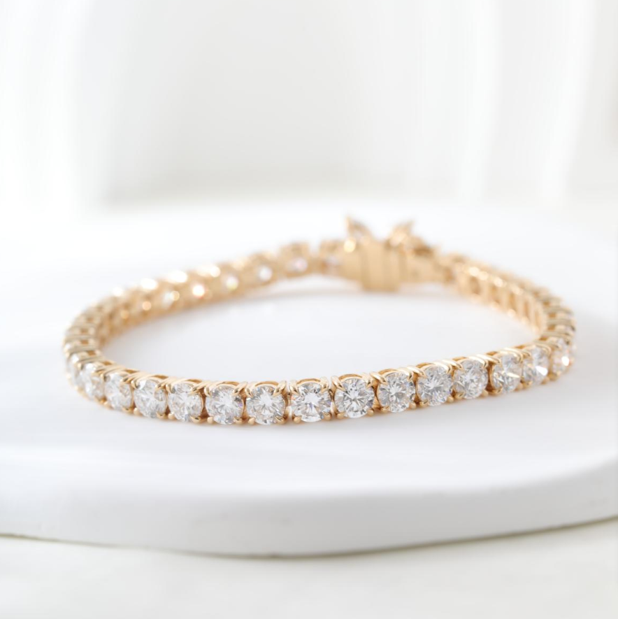 Ready to Ship Round and Marquise Lab Dimaond Tennis Bracelet