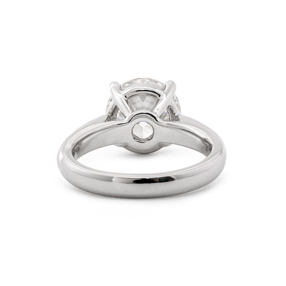 Cathedral Design Round Prong Old European Cut Lab Diamond Ring - FIORESE JEWELRY