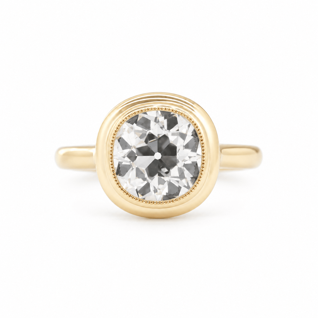 Cushion OMC Diamond Bezel Ring - FIORESE JEWELRY