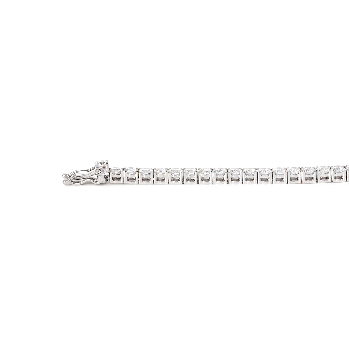 14K Gold 6 ct tw Round Cut Lab Diamond 4 Prong Basket Tennis Bracelet