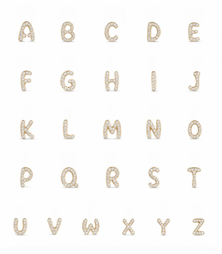 Fiorese Diamond Alphabet Pendant - FIORESE JEWELRY