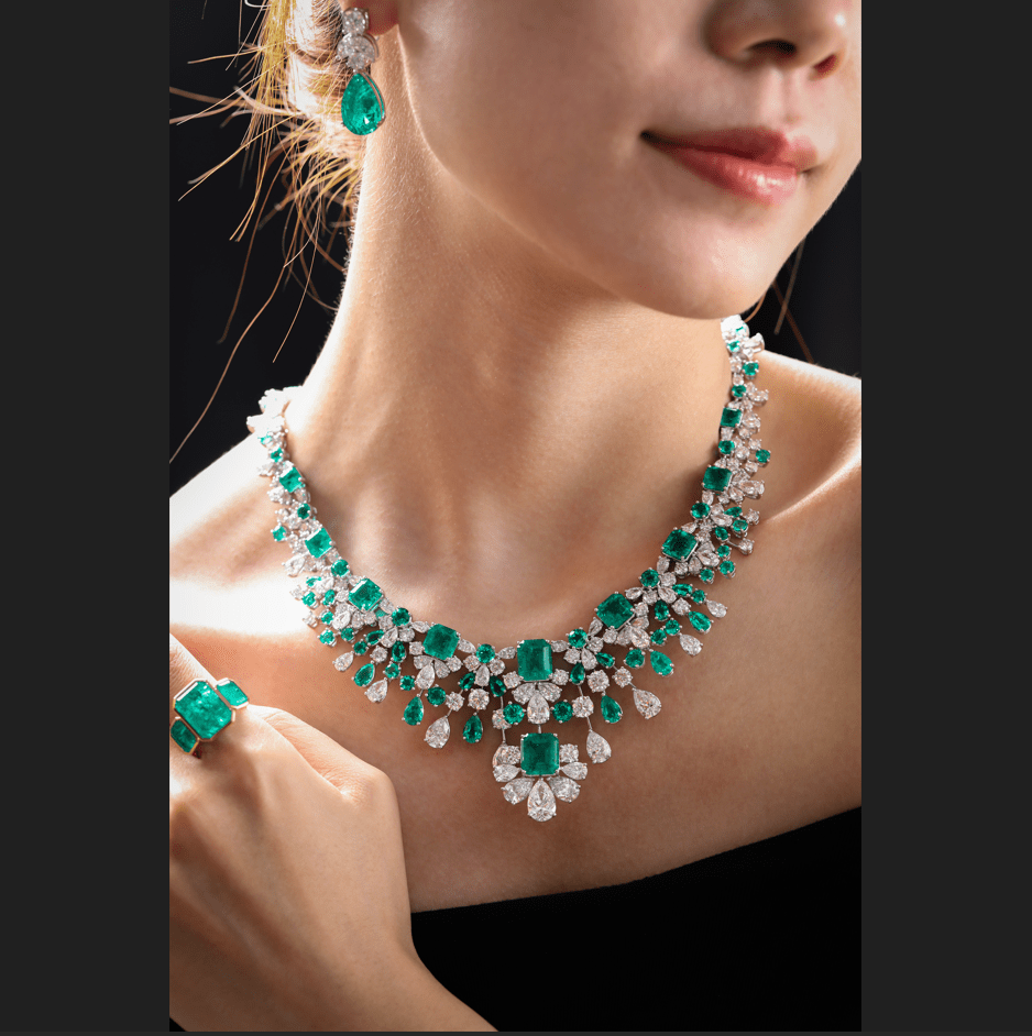 Fiorese High Jewelry – Emerald Majesty Necklace - FIORESE JEWELRY