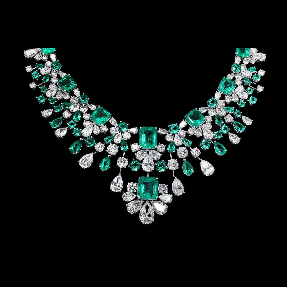 Fiorese High Jewelry — Emerald Majesty Necklace