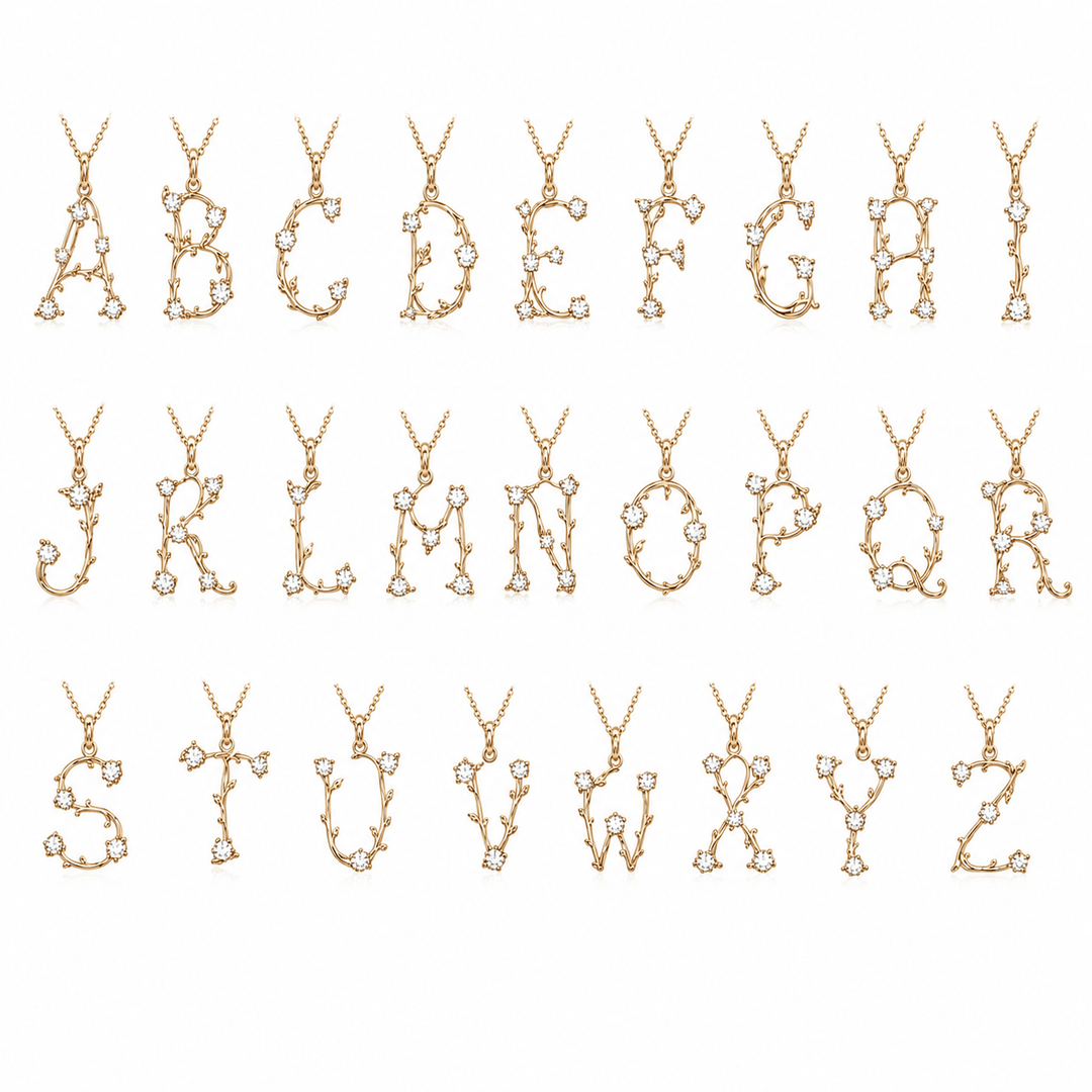 Fiorese Secret Garden Alphabet Pendant - FIORESE JEWELRY