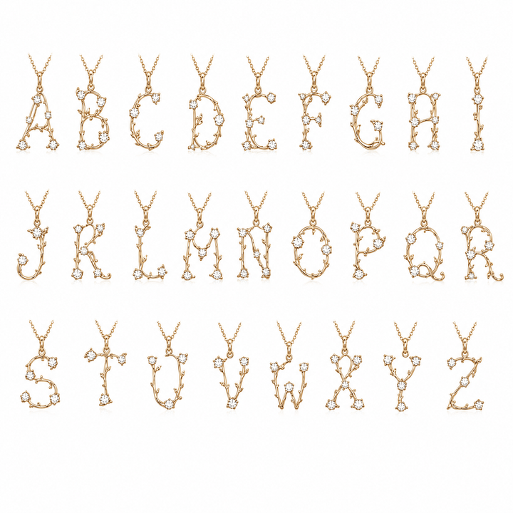 Fiorese Secret Garden Alphabet Pendant - FIORESE JEWELRY
