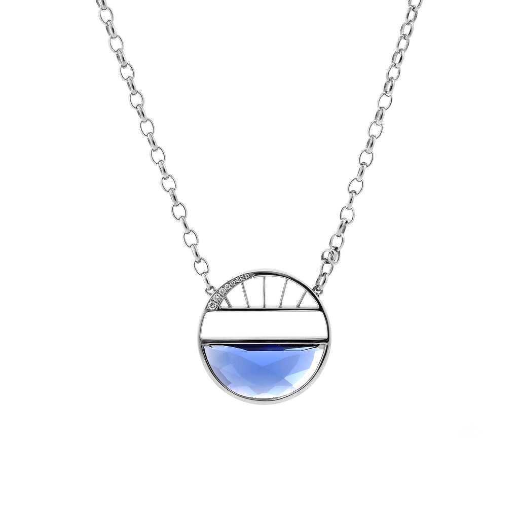 ラブカ μ's LLE　SAPPHIRE MOON half-moon-crown-flower-blue-