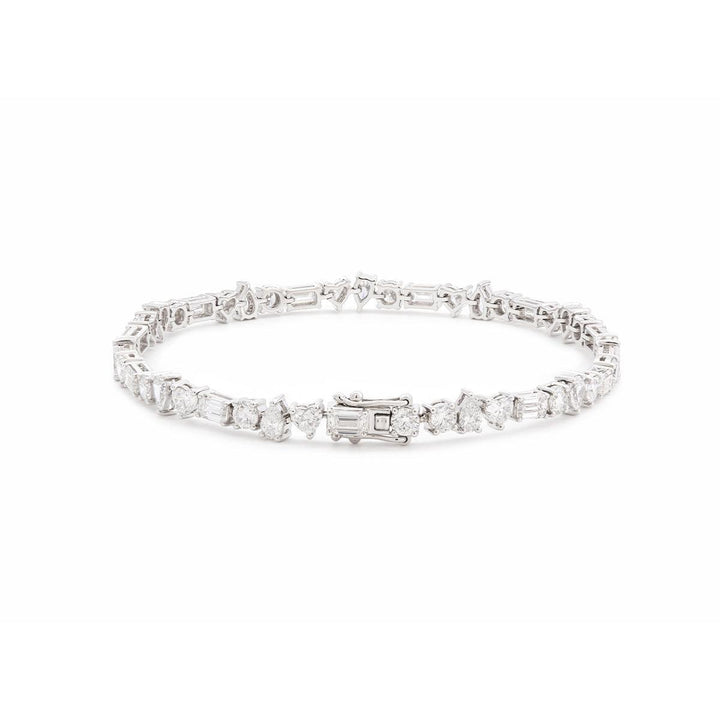 Lab Diamond Tennis Bracelet Featuring Four Diamond Shapes - FIORESE JEWELRY