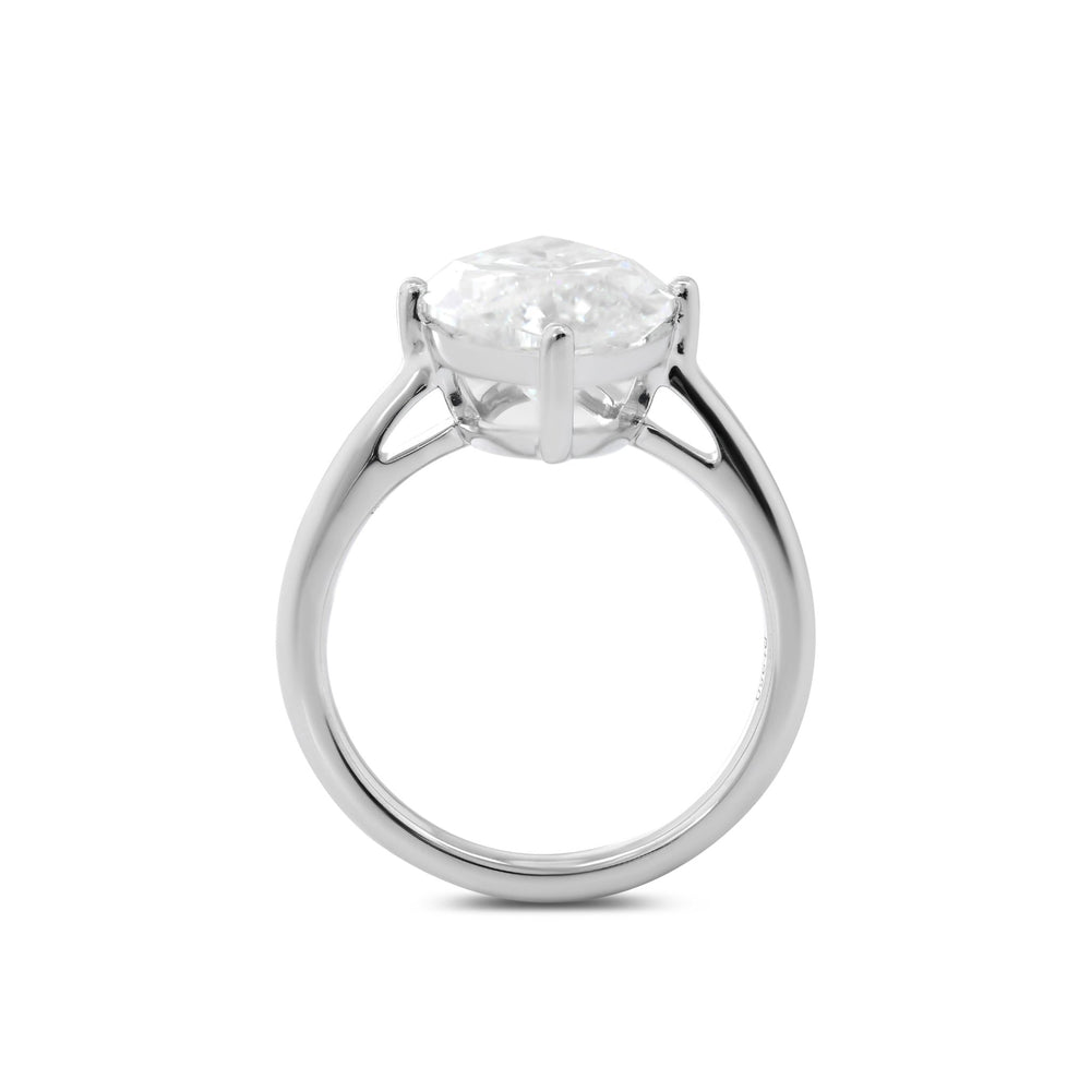 Marquise Cut Lab Diamond 4 Round Prongs Basket Solitaire Ring — Cathedral Design - FIORESE JEWELRY
