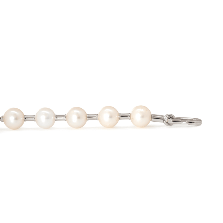 Near - Round Freshwater Pearl Station Bracelet - FIORESE JEWELRY