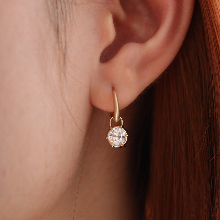 OEC Diamond Hoop Earrings - FIORESE JEWELRY