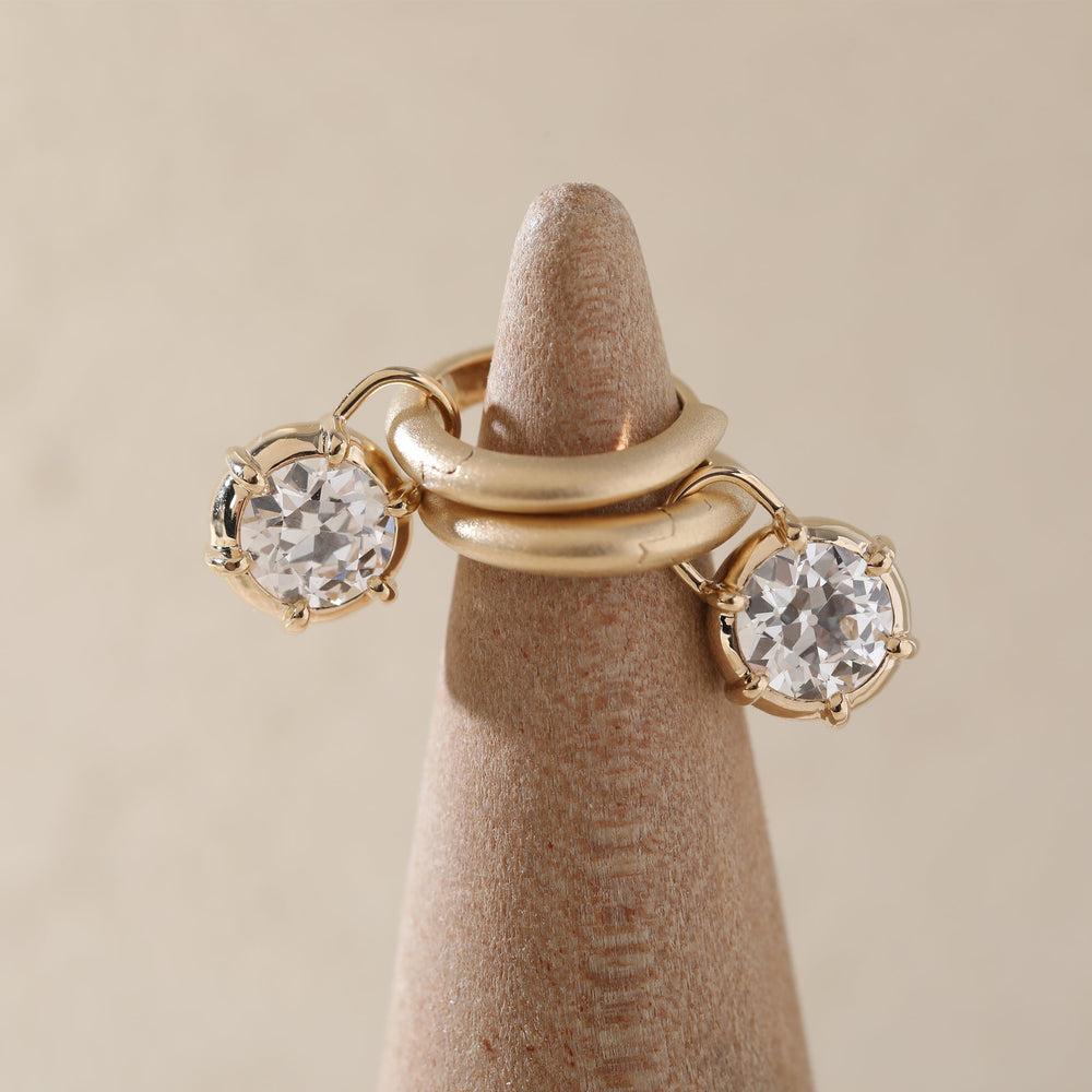 OEC Diamond Hoop Earrings - FIORESE JEWELRY