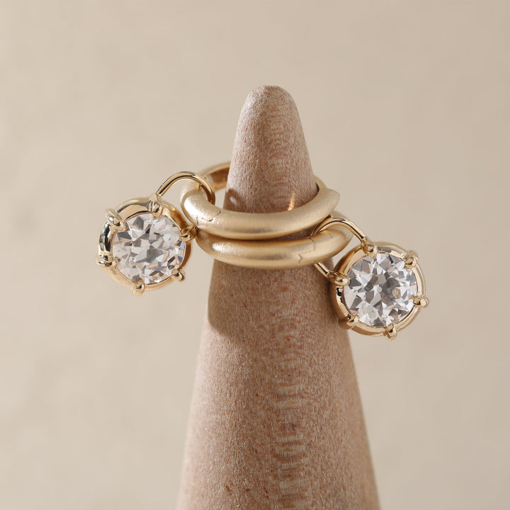 OEC Diamond Hoop Earrings - FIORESE JEWELRY