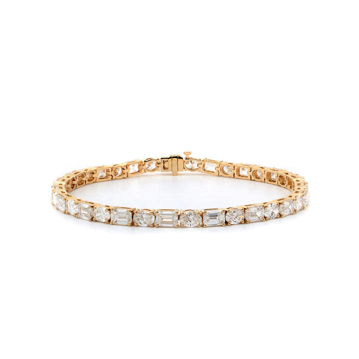 Oval- and Emerald-Cut Lab Diamond East-West Tennis Bracelet - FIORESE JEWELRY
