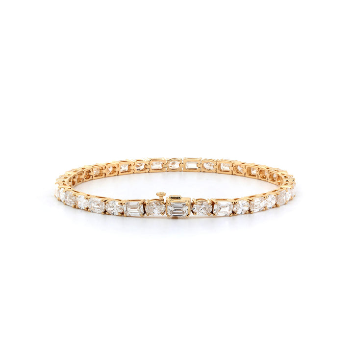 Oval- and Emerald-Cut Lab Diamond East-West Tennis Bracelet - FIORESE JEWELRY