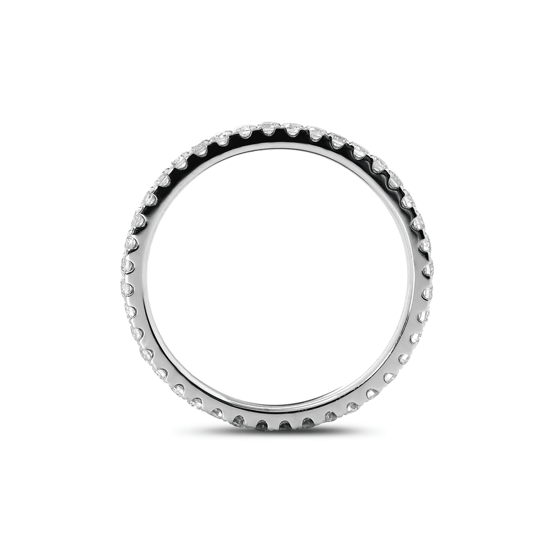 Oval Cut Lab Diamond 4 - Claw Hidden Halo Cathedral Bridal Set — Engagement Ring with U - Shaped Pavé Eternity Band - FIORESE JEWELRY