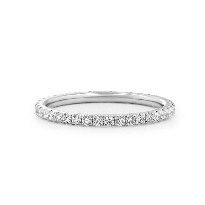 Oval Cut Lab Diamond 4 - Claw Hidden Halo Cathedral Bridal Set — Engagement Ring with U - Shaped Pavé Eternity Band - FIORESE JEWELRY