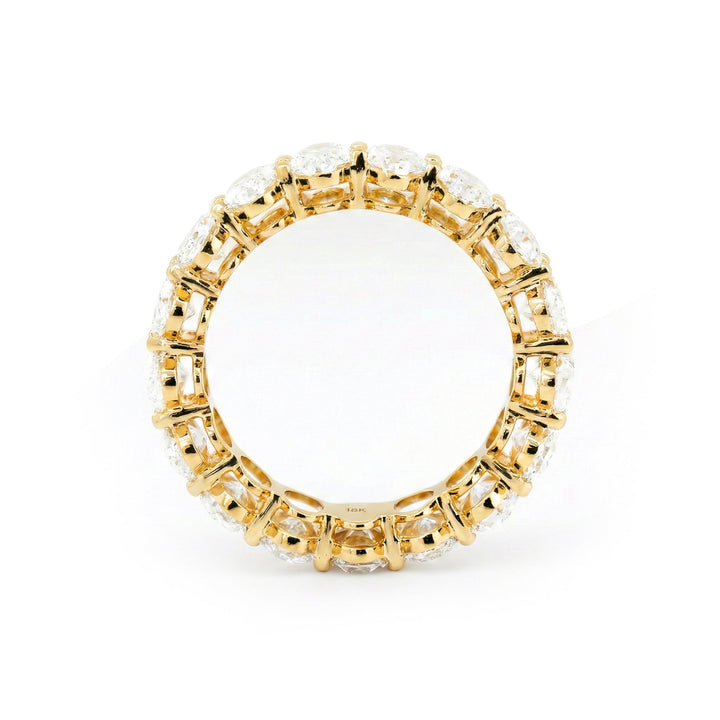 Oval - Cut Lab Diamond Eternity Ring with Shared Prong Basket - FIORESE JEWELRY