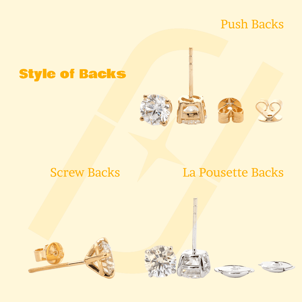 Platinum 6 ct tw Old Mine Cut Lab Diamond 6 Round Prongs Basket Stud Earrings - FIORESE JEWELRY