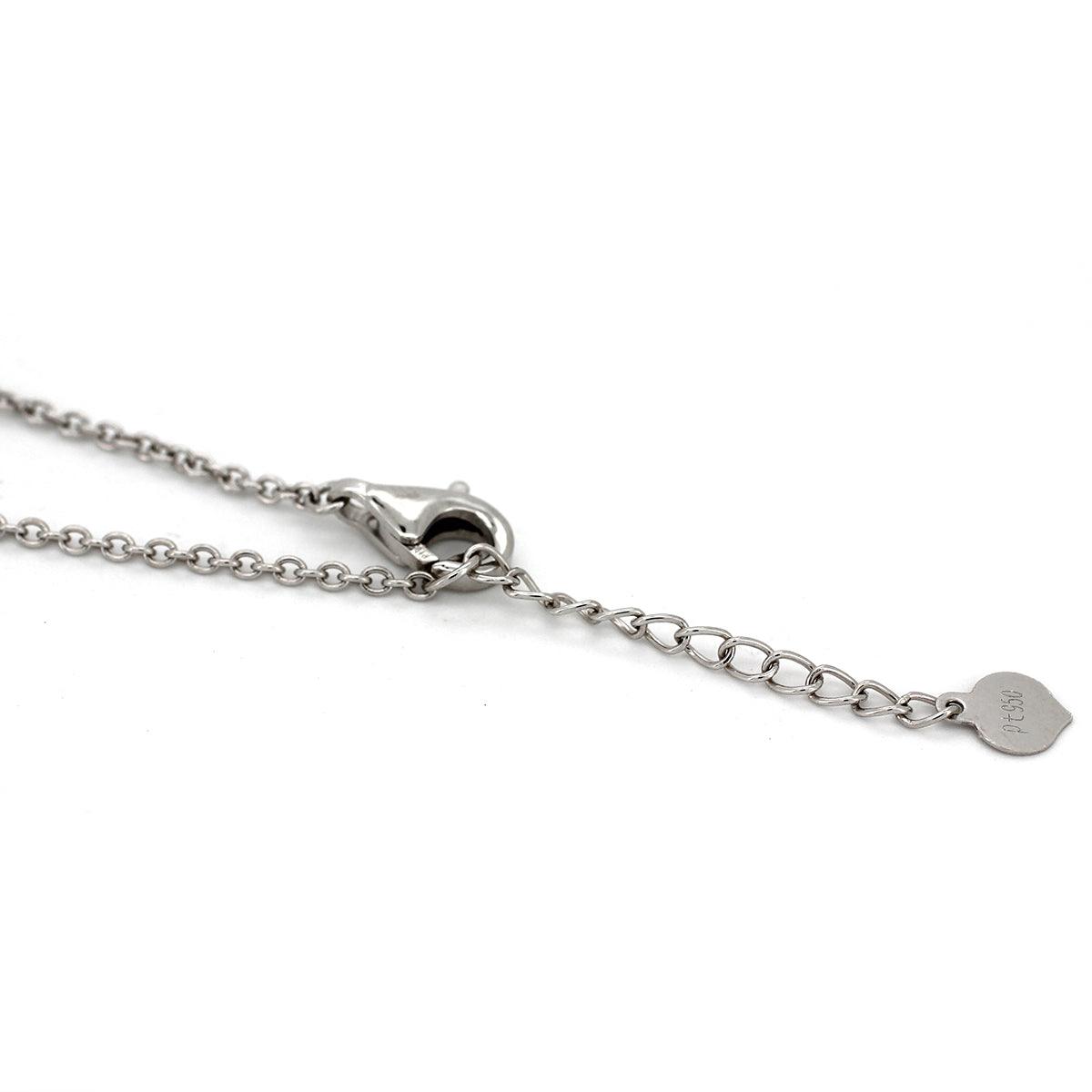 Platinum Oval Cut Lab Colombian Emerald Four-leaf Clover Lab Diamond Halo Necklace