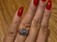 Oval-Cut Lab Diamond Halo Ring with East-West Setting and Sphere Pavé Head