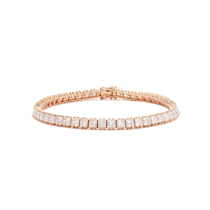 Princess Cut Lab Diamond Tennis Bracelet in Prong Setting - FIORESE JEWELRY