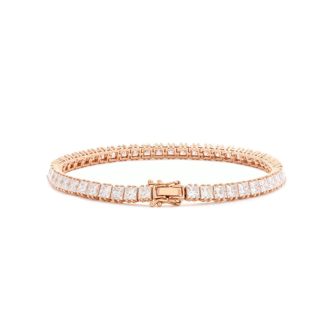 Princess Cut Lab Diamond Tennis Bracelet in Prong Setting - FIORESE JEWELRY