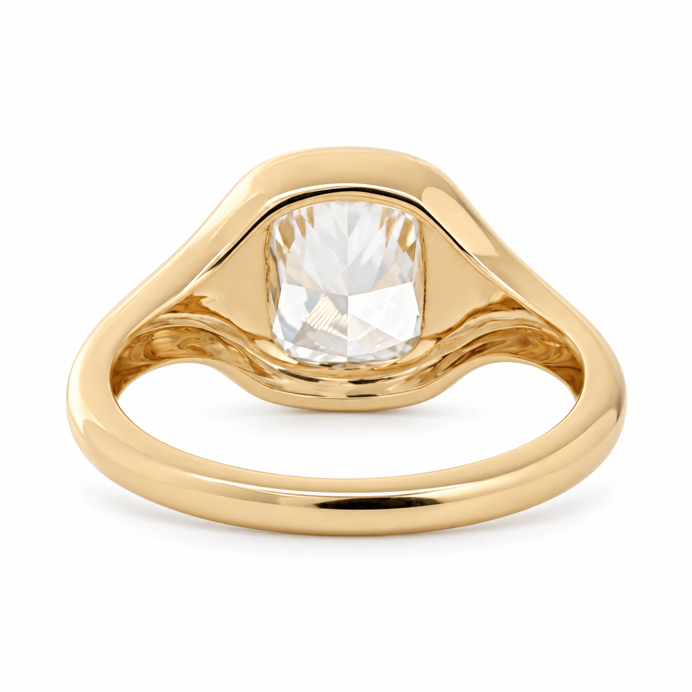 Radiant Cut Lab-Grown Diamond Bezel Solitaire Ring - FIORESE JEWELRY