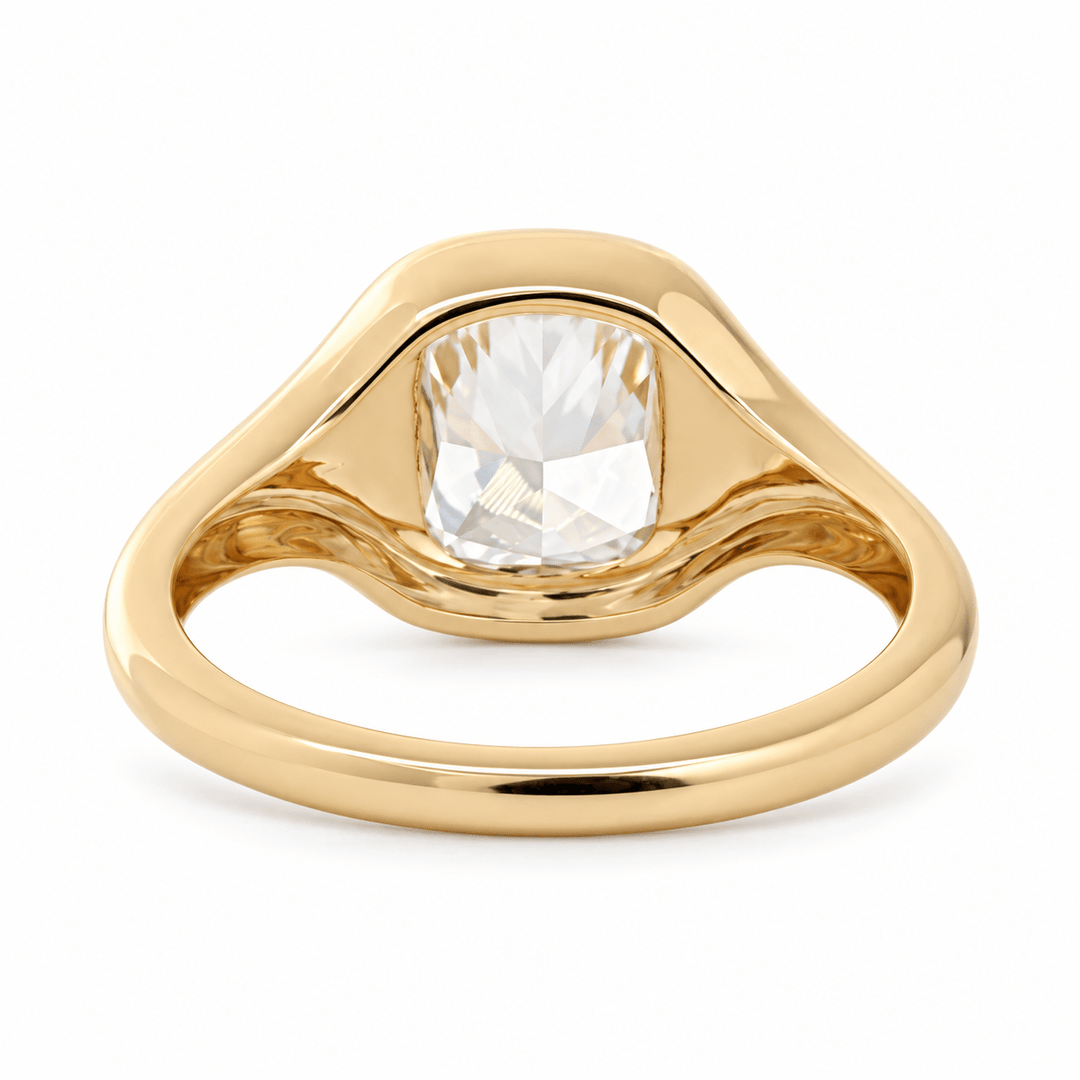 Radiant Cut Lab-Grown Diamond Bezel Solitaire Ring - FIORESE JEWELRY