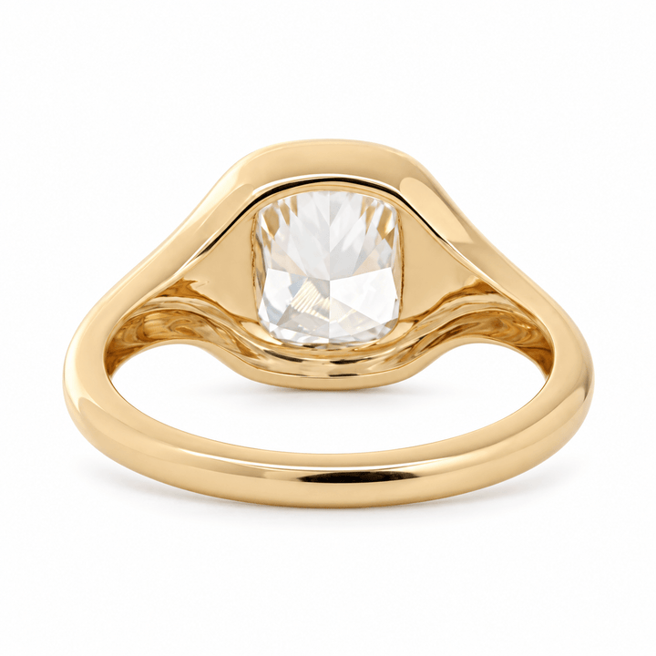 Radiant Cut Lab-Grown Diamond Bezel Solitaire Ring - FIORESE JEWELRY