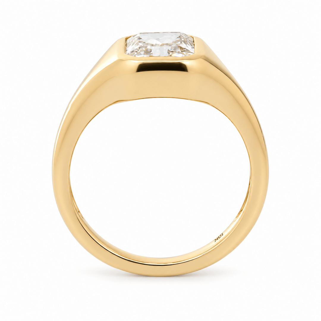 Radiant Cut Lab-Grown Diamond Bezel Solitaire Ring - FIORESE JEWELRY