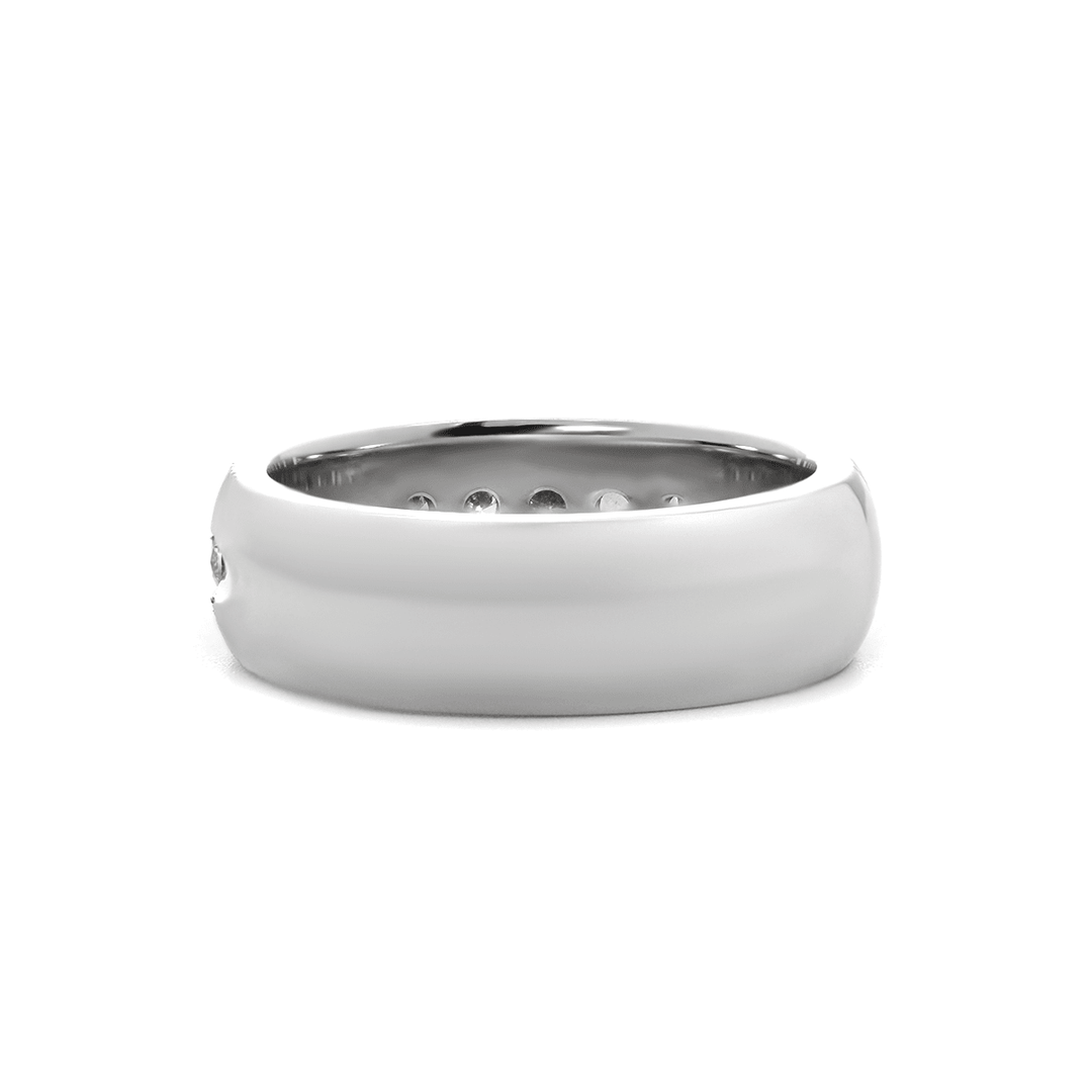 Round Lab Diamond Half - Eternity Men&