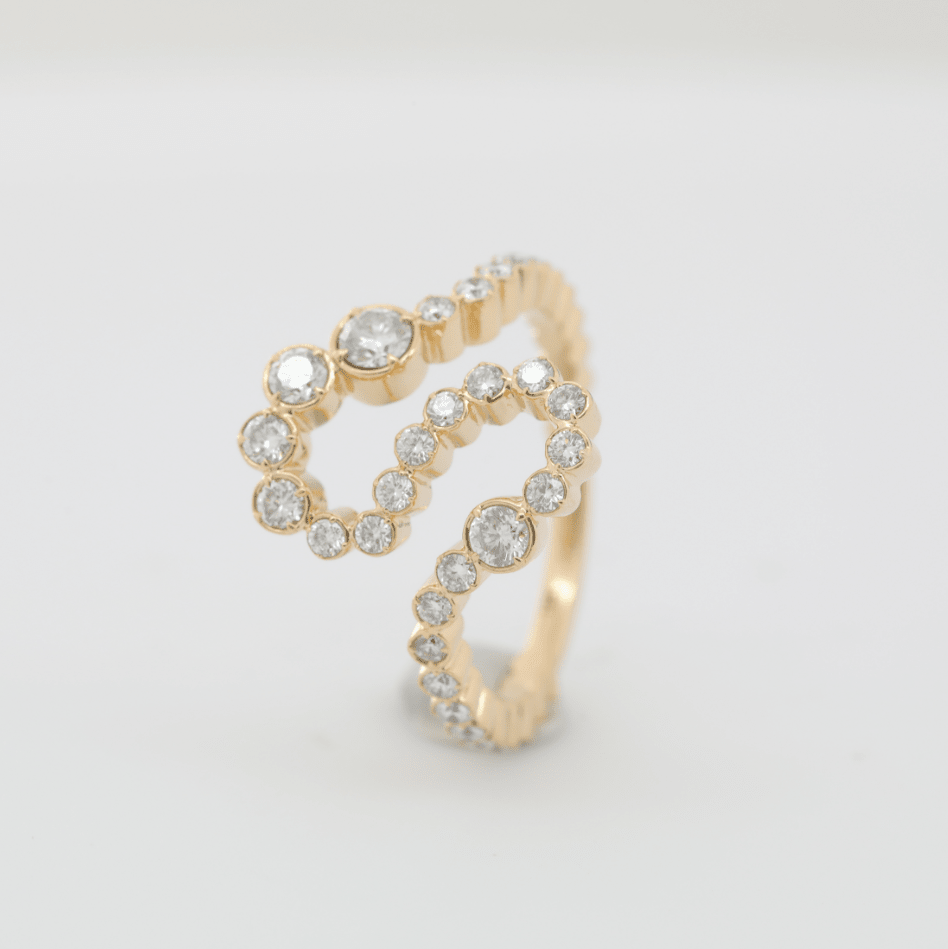 Silver Synthetic Moissanite Ring - FIORESE JEWELRY