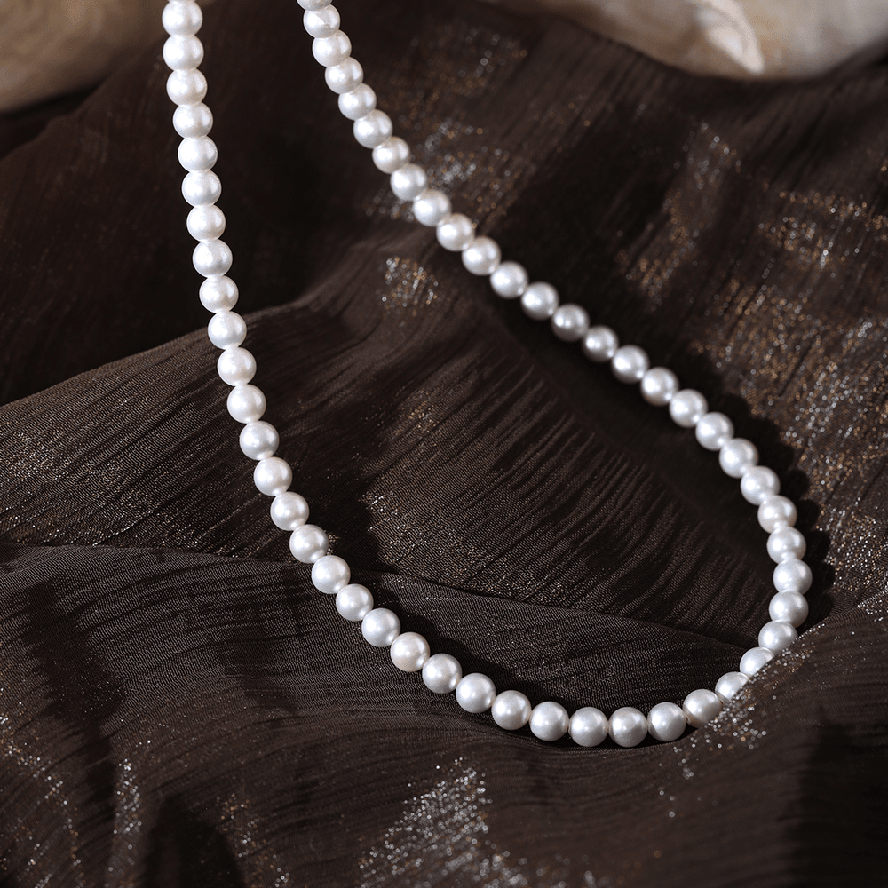 Vintage - Inspired Japanese Akoya Pearl Strand Necklace - FIORESE JEWELRY