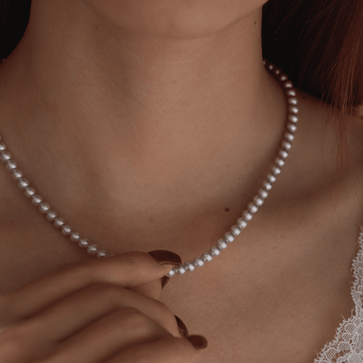 Vintage - Inspired Japanese Akoya Pearl Strand Necklace - FIORESE JEWELRY