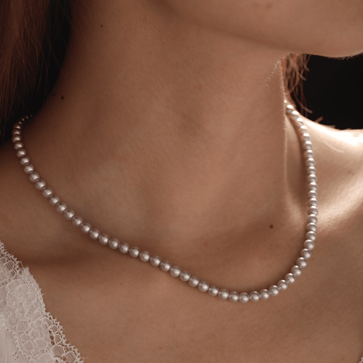Vintage - Inspired Japanese Akoya Pearl Strand Necklace - FIORESE JEWELRY
