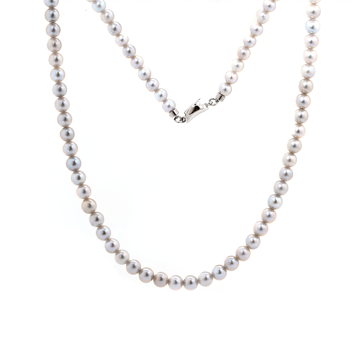 Vintage - Inspired Japanese Akoya Pearl Strand Necklace - FIORESE JEWELRY