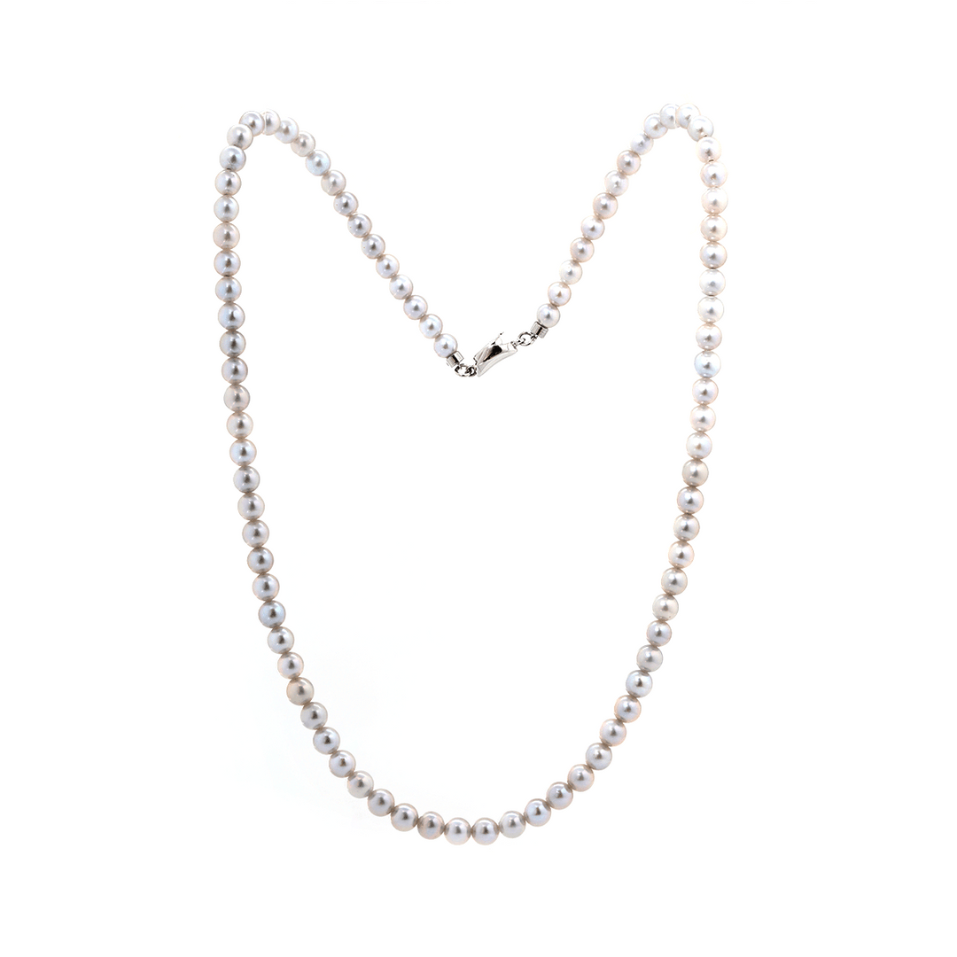 Vintage - Inspired Japanese Akoya Pearl Strand Necklace - FIORESE JEWELRY