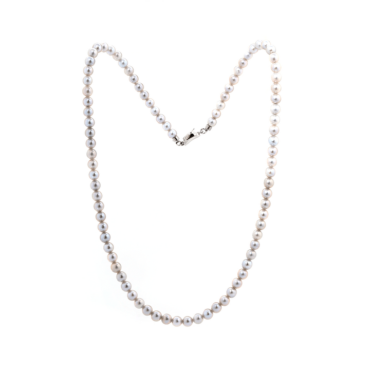Vintage - Inspired Japanese Akoya Pearl Strand Necklace - FIORESE JEWELRY