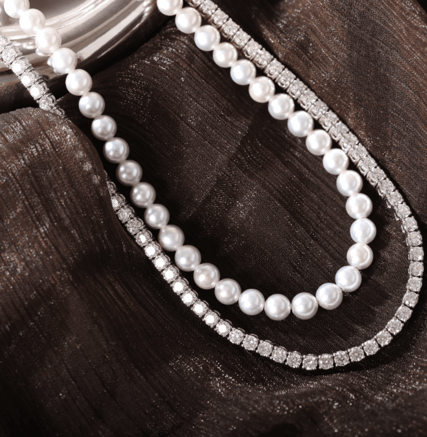 Vintage - Inspired Japanese Akoya Pearl Strand Necklace - FIORESE JEWELRY