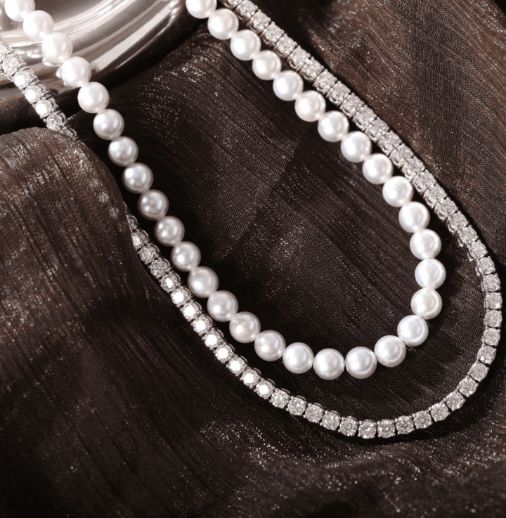 Vintage - Inspired Japanese Akoya Pearl Strand Necklace - FIORESE JEWELRY